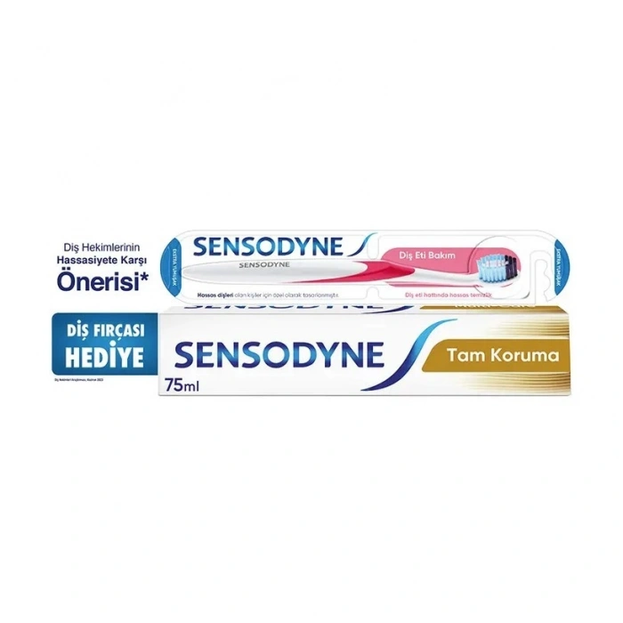 Sensodyne Diş Macunu Tam Koruma 75 ml + Diş Fırçası Yumuşak Hediye