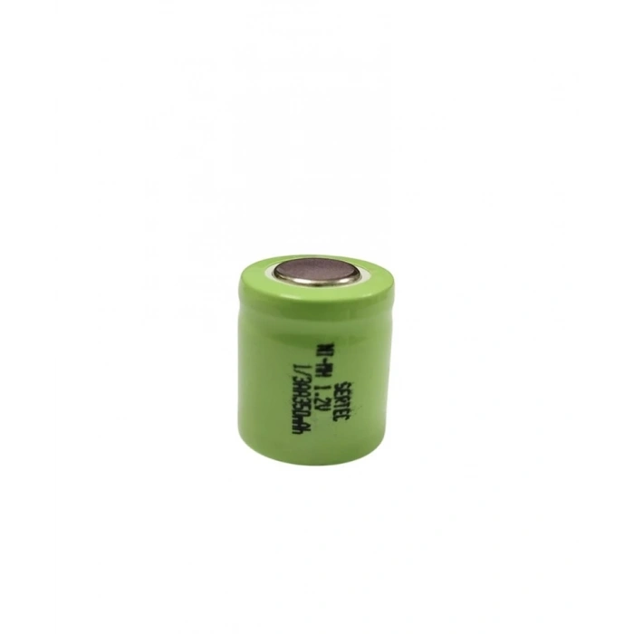 Sertec - 1.2V 350 Mah - 1/3AA - Ni-MH Şarjlı Pil - (Başsız / Flat Head)