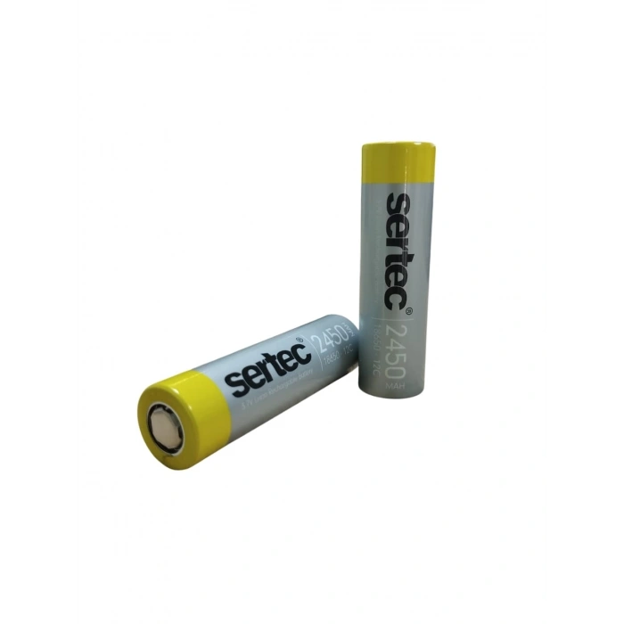 Sertec 18650 3.7V 2450 Mah 12C Li-Ion Şarjlı Pil