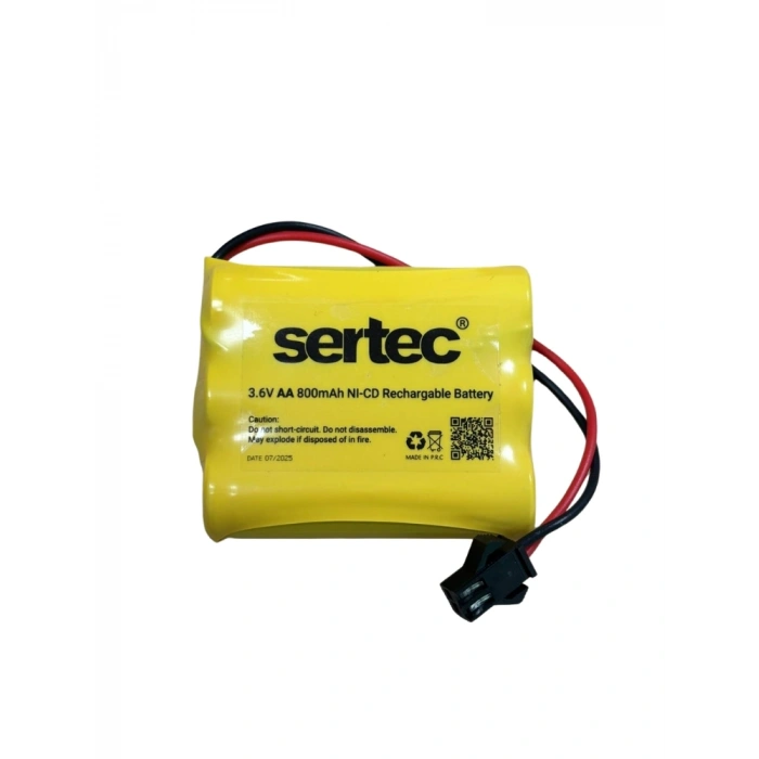 SERTEC 3.6V 3S1P AA 800 MAH KABLO + SİYAH KONNEKTÖRLÜ OYUNCAK PİLİ