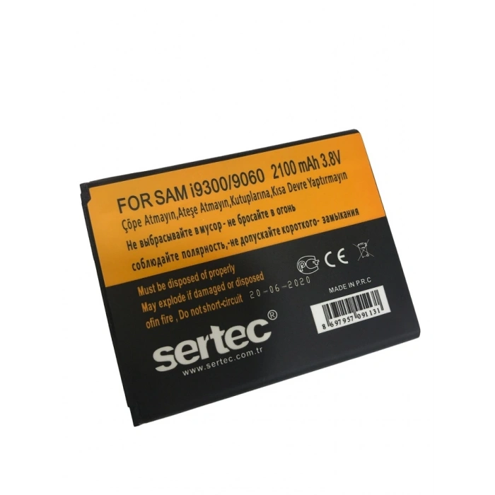 SERTEC - Samsung GALAXY S3 i9300 / 9060 / 9082 Uyumlu Batarya