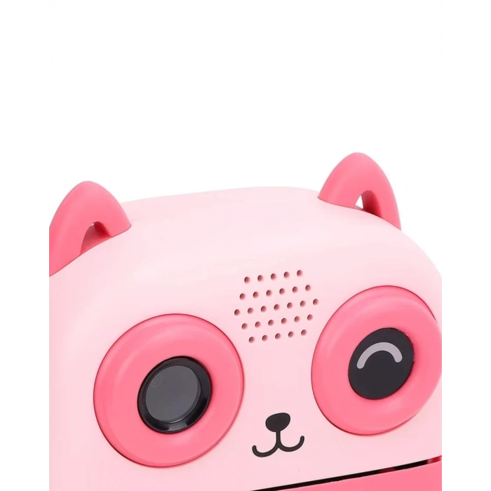 Sevimli Tasarımlı Baskılı Çocuk Kamerası 6 Renk Kalem 5 Kağıt Rulosu Hediyeli Eğlenceli Set