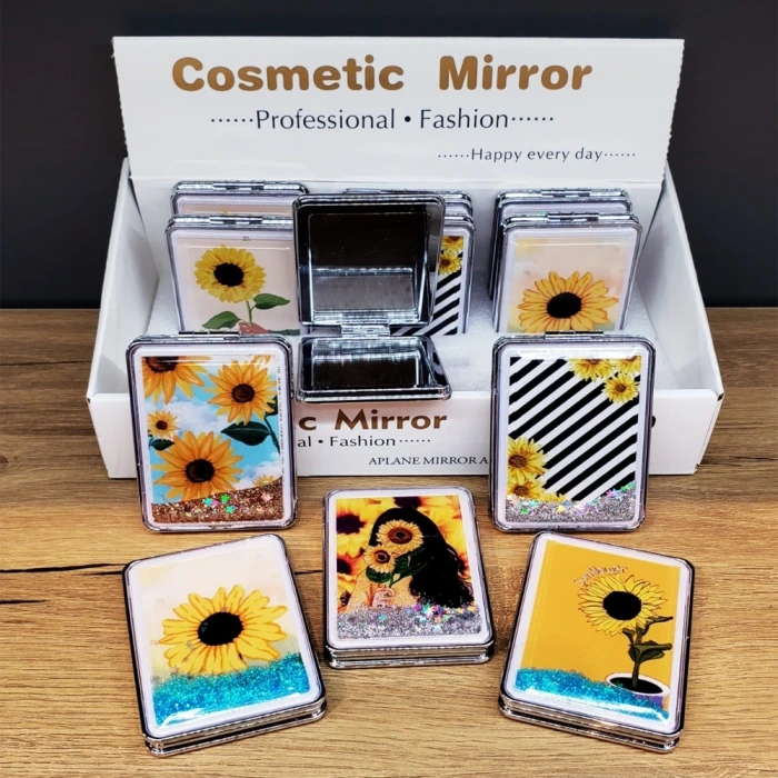 Simli Kapaklı Cep Aynası