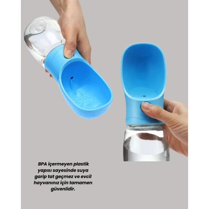 Sızdırma Önleyici Silikon Halkalı Pet Su Dispenseri Gezi Seyahat İçin