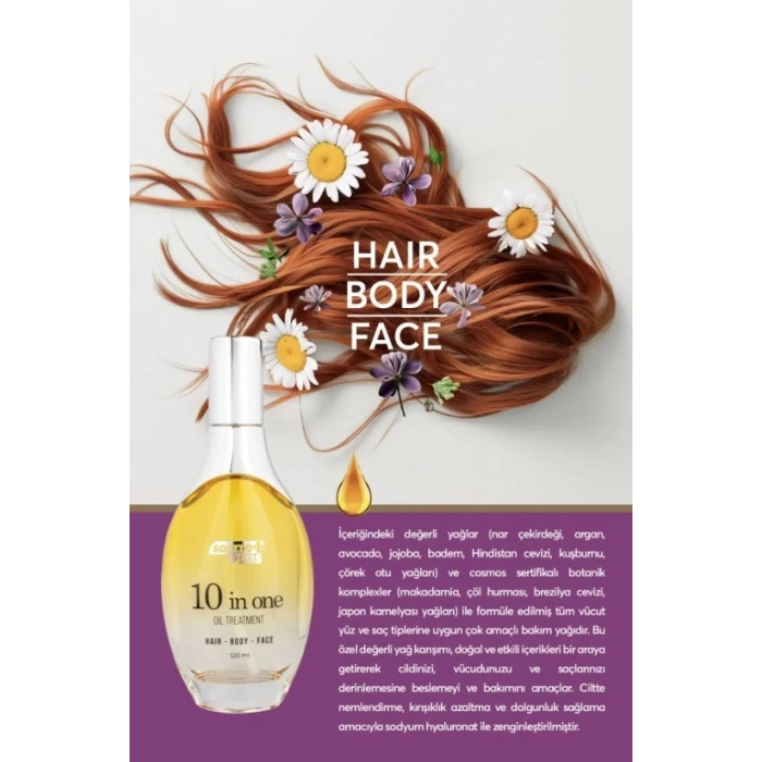 Softto Plus 10 ın 1 Değerli Yağ İçerikli Saç Vücut ve Yüz Bakım Yağı 120 ml