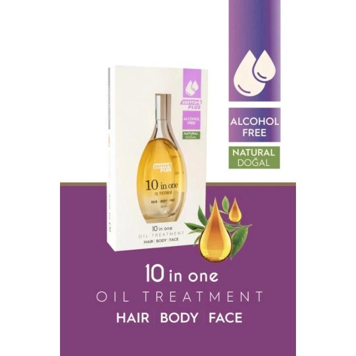Softto Plus 10 ın 1 Değerli Yağ İçerikli Saç Vücut ve Yüz Bakım Yağı 120 ml