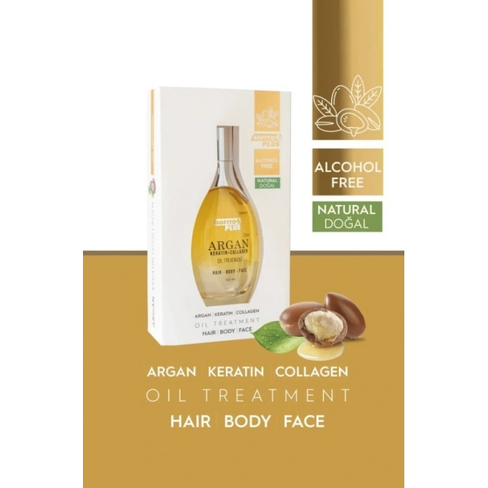 Softto Plus Argan İçerikli Saç Vücut ve Cilt Bakım Yağı 120 ml