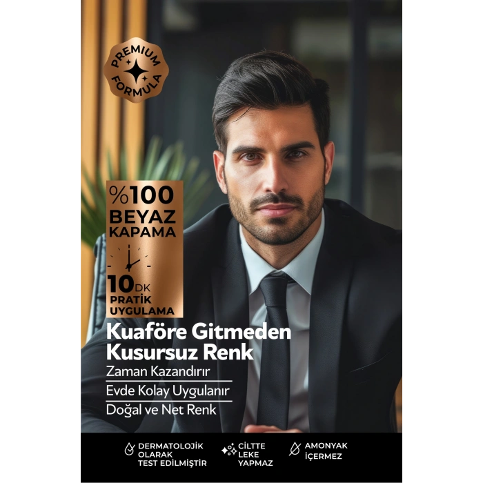 Softto Plus Expert Men Black Hair Color – Siyah 10 dakikada Etkili / Geliştirilmiş Formül / Doğal Görünüm