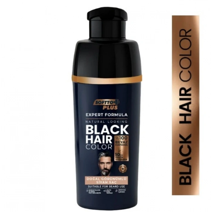 Softto Plus Expert Men Black Hair Color – Siyah 10 dakikada Etkili / Geliştirilmiş Formül / Doğal Görünüm