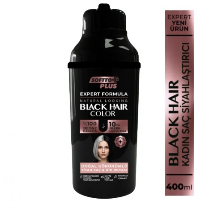 Softto Plus Expert Woman Black Hair Color / Siyah / Kadınlara Özel Yeni Formül / Doğal Görünüm
