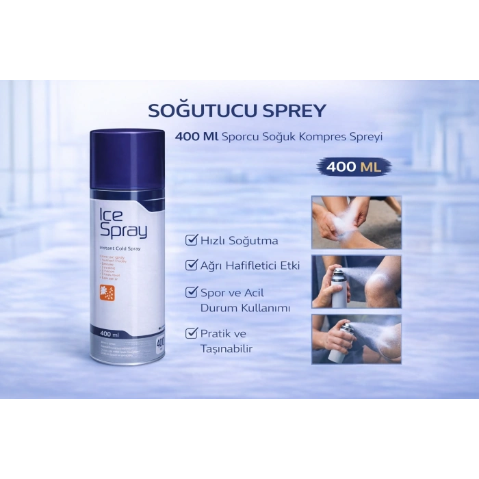 Soğutucu Sprey 400 Ml 1 Adet Sporcu Soğuk Kompres Spreyi