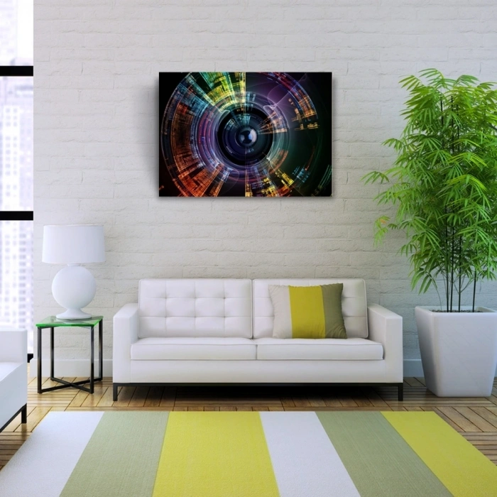 Soyut Fotoğraf Objektifi Koyu renklerde Kanvas Tablo 50 x 70