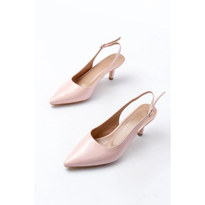 ST-1152 Pembe Rugan Günlük 7 cm Topuklu Kadın Ayakkabı