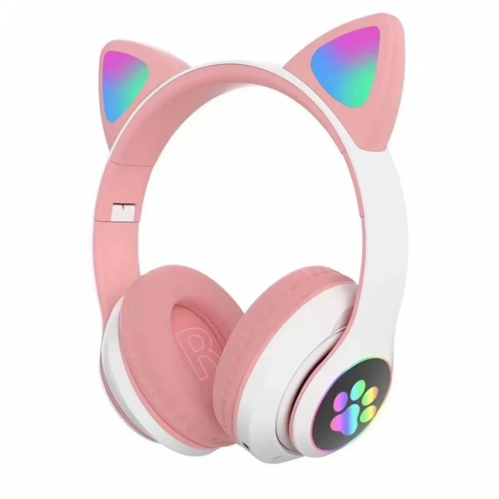 STN28 Kablosuz Kedi Kulaklık - Pembe