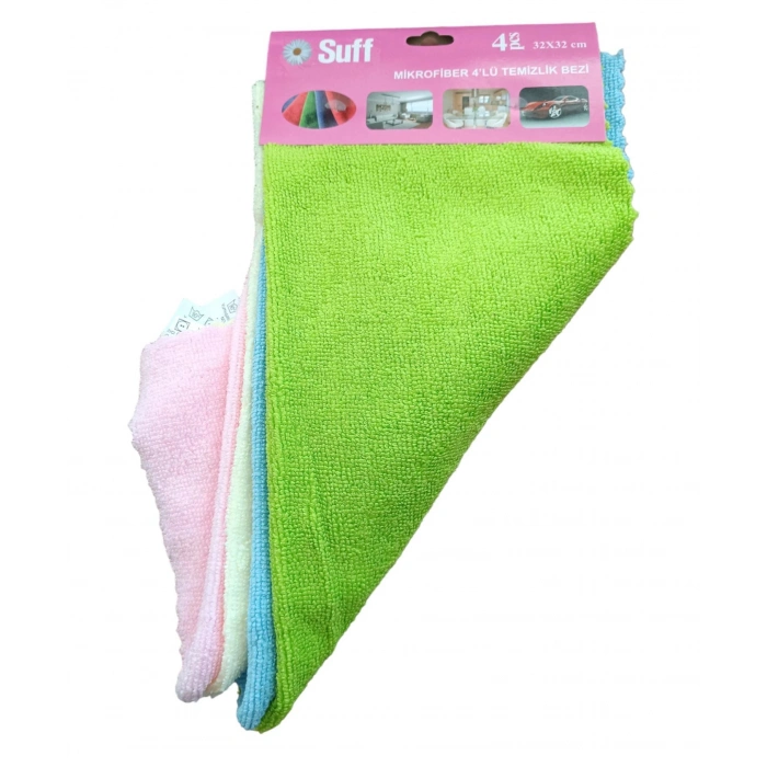 Mikrofiber Oto Temizlik Bezi Havlu 4'lü 32x32cm