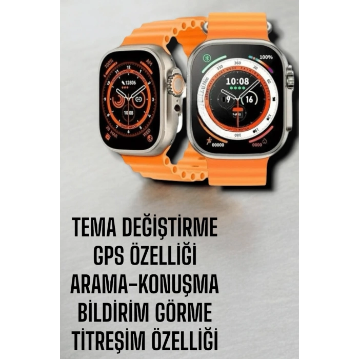 Suya ve Toza Dayanıklı 45 MM Akıllı Saat Bildirim ve Cevapsız Çağrı Görüntüleme