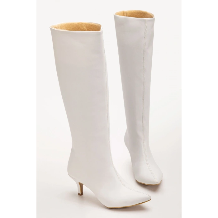 SYT-2025 Beyaz Cilt Günlük Kadın Çizme
