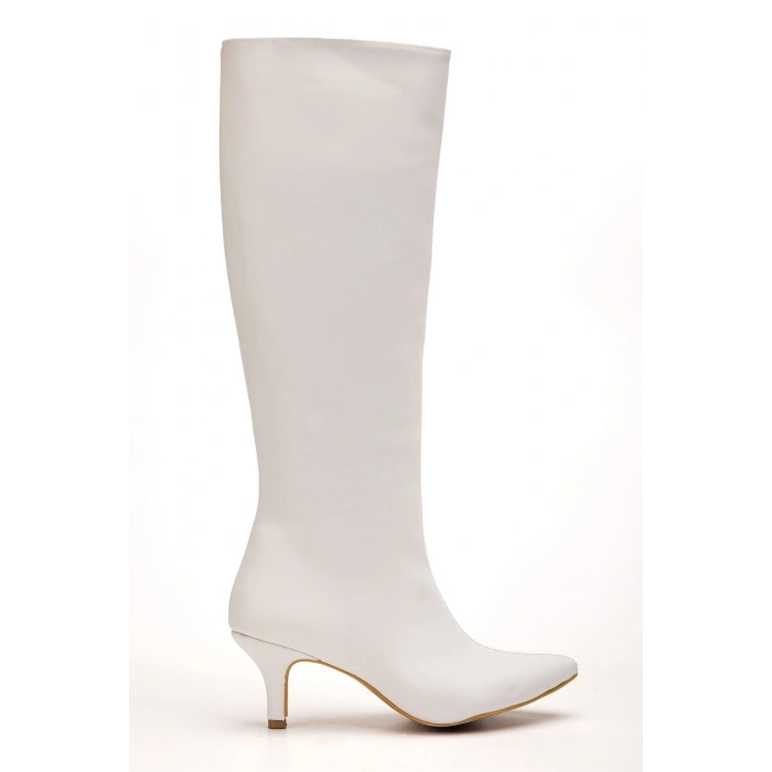 SYT-2025 Beyaz Cilt Günlük Kadın Çizme