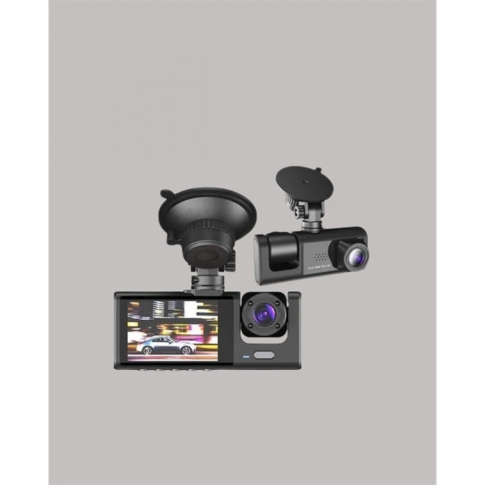 TA-01 3 Kameralı 1080P Araç Kamerası Siyah
