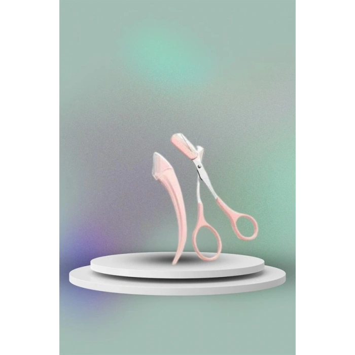 Taraklı Kaş Bıyık Makası Ve Kaş Ustura Seti Kaş Bıyık Tüy Alma Epilasyon Aleti 2li Set