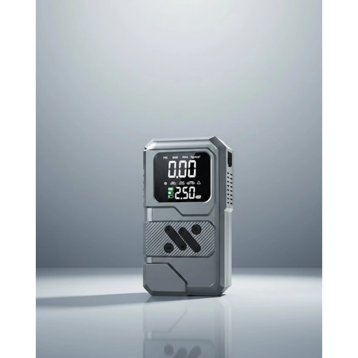 Taşınabilir Araç Akü Takviye ve Hava Kompresörü Powerbank Özellikli