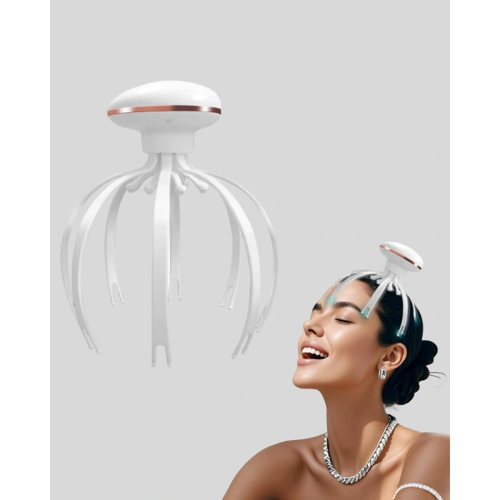 Taşınabilir Elektrikli Kafa Masaj Cihazı Sessiz Motor ve Ergonomik Tasarım