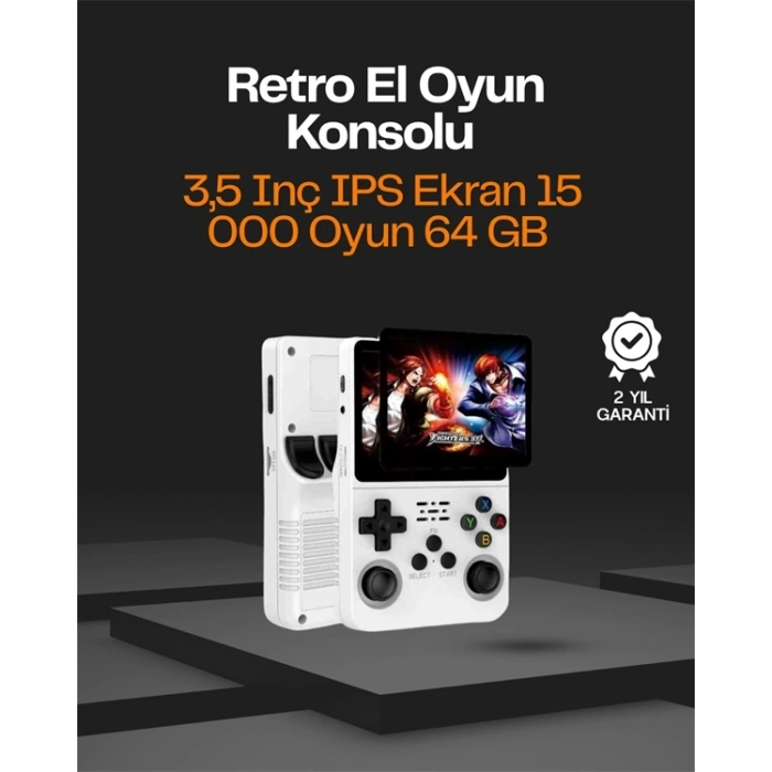 Taşınabilir Retro Oyun Konsolu – 15.000 Oyun, 64 GB Depolama, IPS Ekran