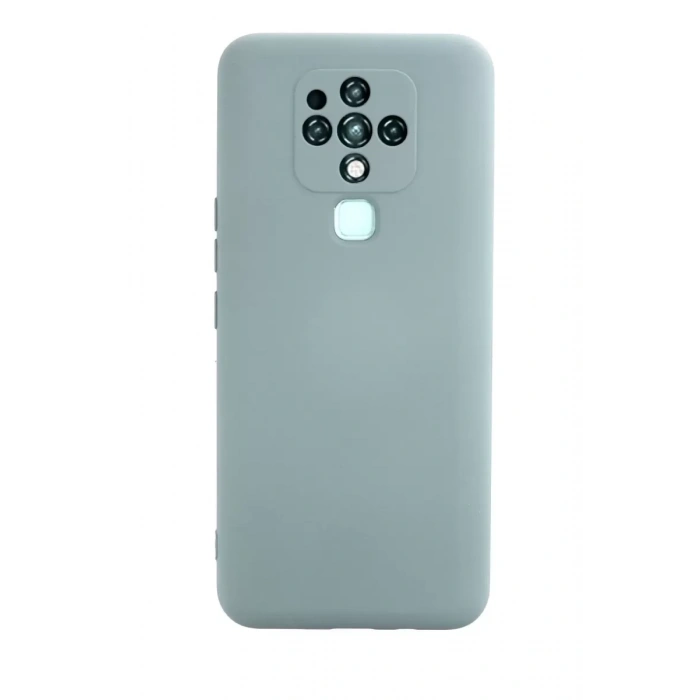 Tecno Camon 16 Kılıf Nano içi Kadife Silikon - Buz Mavisi