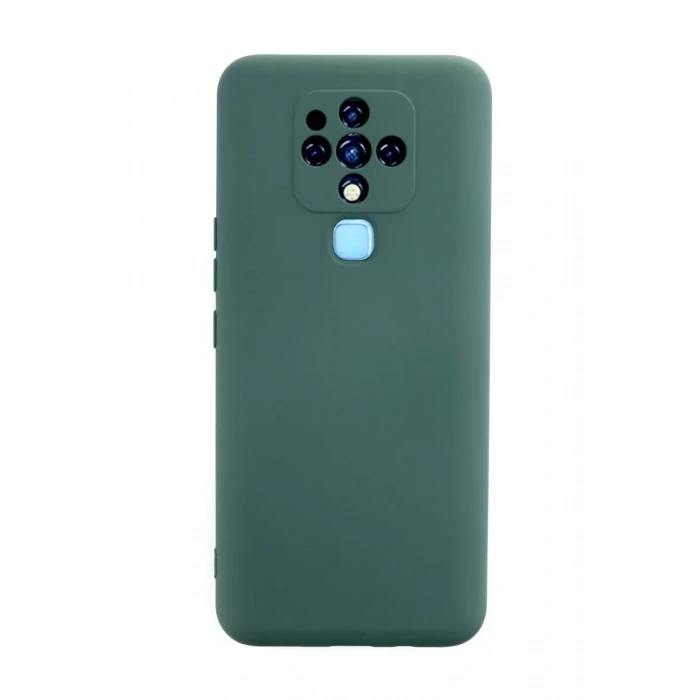 Tecno Camon 16 Kılıf Nano içi Kadife Silikon - Koyu Yeşil