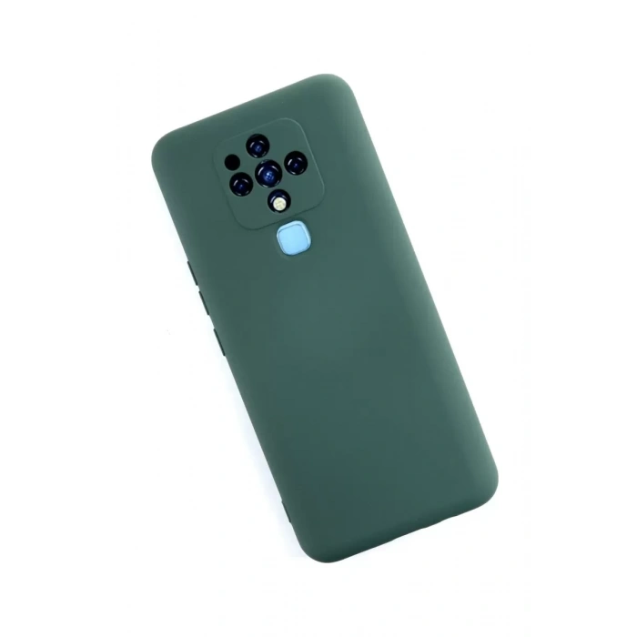 Tecno Camon 16 Kılıf Nano içi Kadife Silikon - Koyu Yeşil