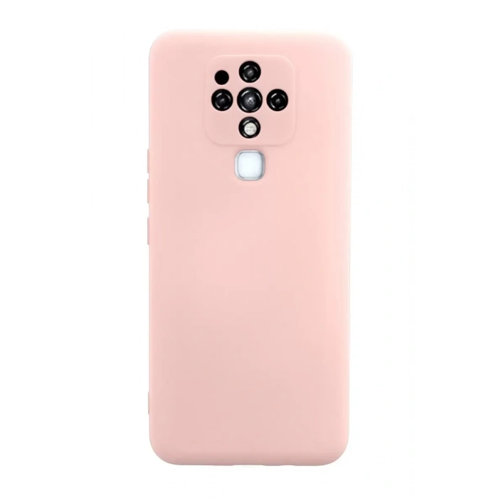 Tecno Camon 16 Kılıf Nano içi Kadife Silikon - Pudra