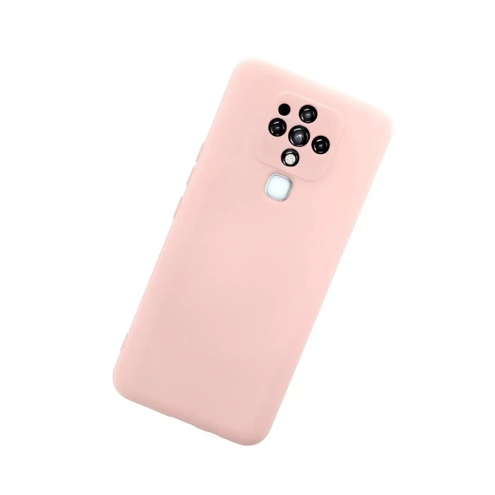 Tecno Camon 16 Kılıf Nano içi Kadife Silikon - Pudra