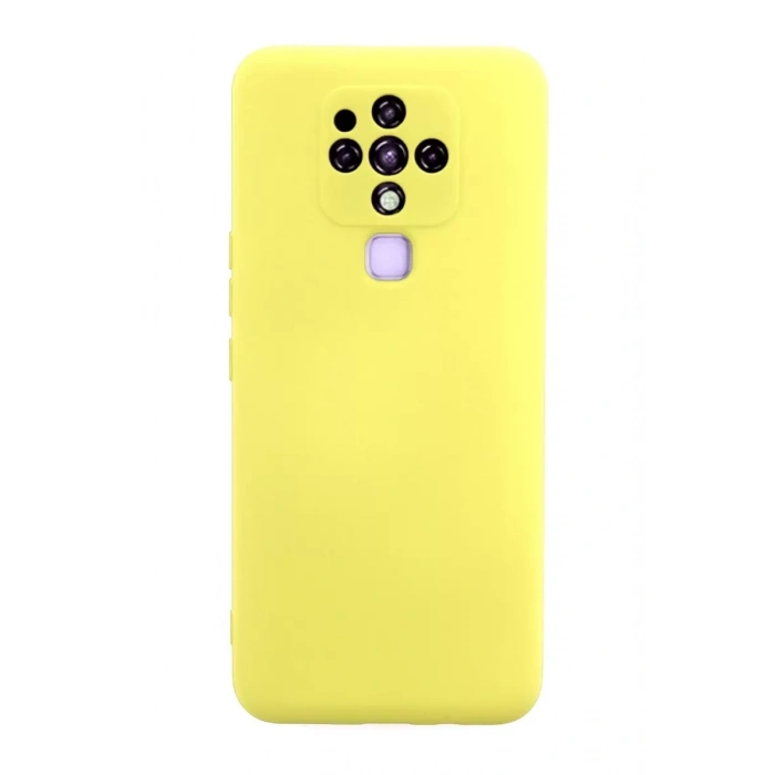 Tecno Camon 16 Kılıf Nano içi Kadife Silikon - Sarı