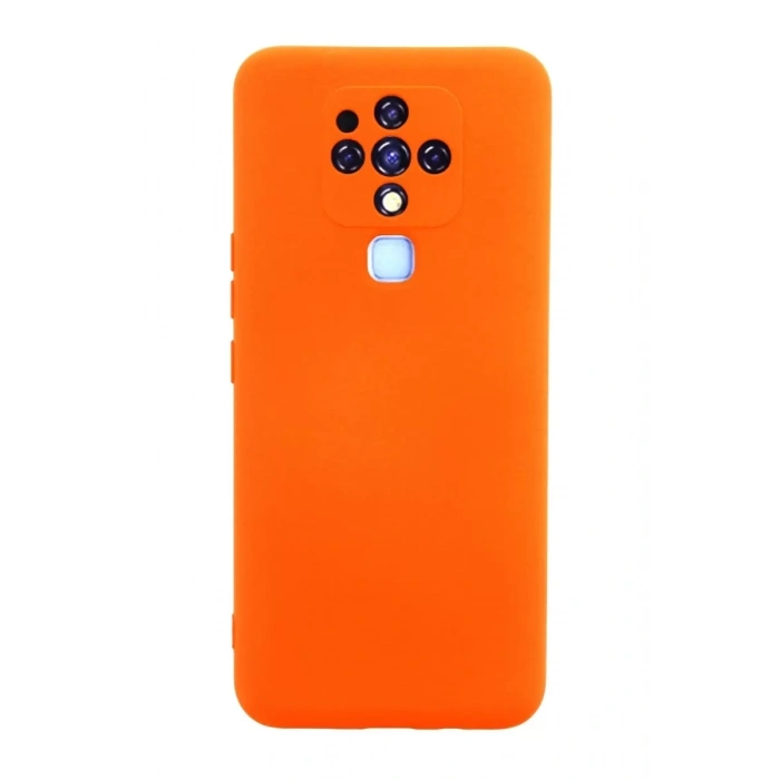 Tecno Camon 16 Kılıf Nano içi Kadife Silikon - Turuncu