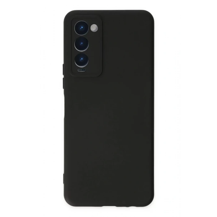 Tecno Camon 18 Kılıf Nano içi Kadife Silikon - Siyah