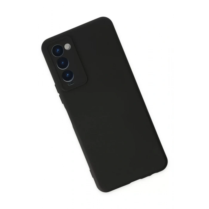 Tecno Camon 18 Kılıf Nano içi Kadife Silikon - Siyah