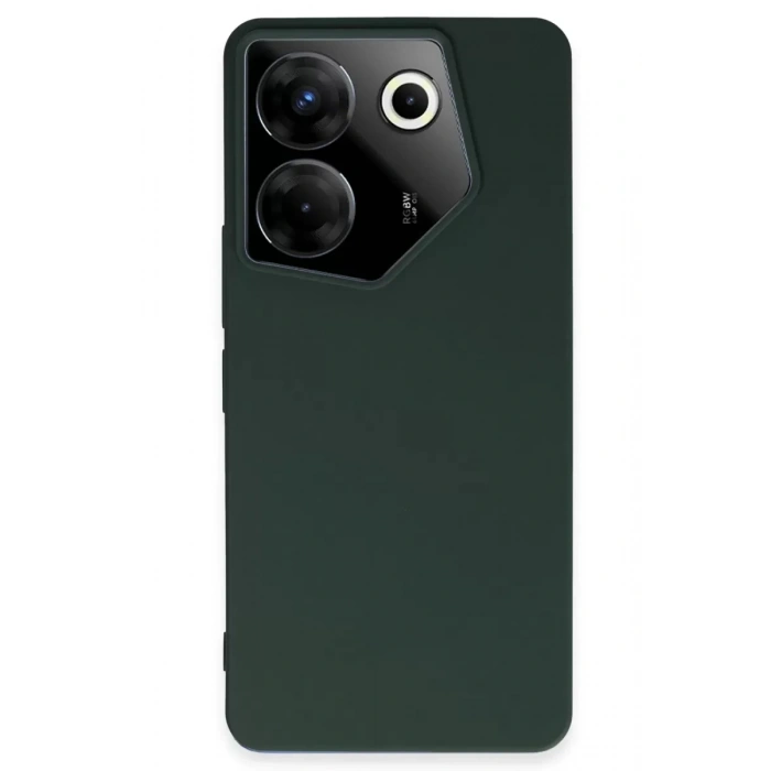 Tecno Camon 20 Pro 5G Kılıf First Silikon - Koyu Yeşil
