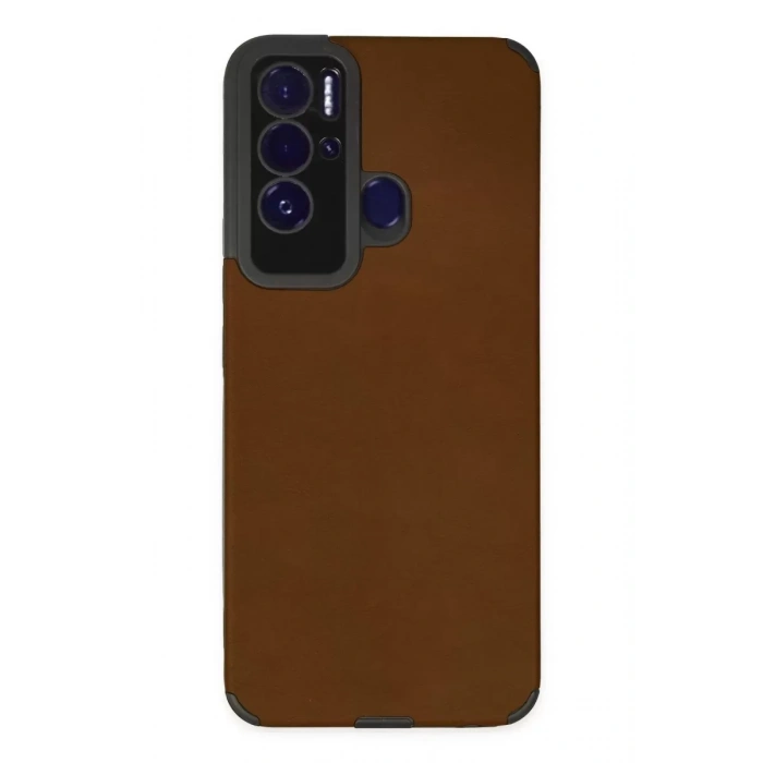 Tecno Pova Neo Kılıf Loop Deri Silikon - Kahverengi