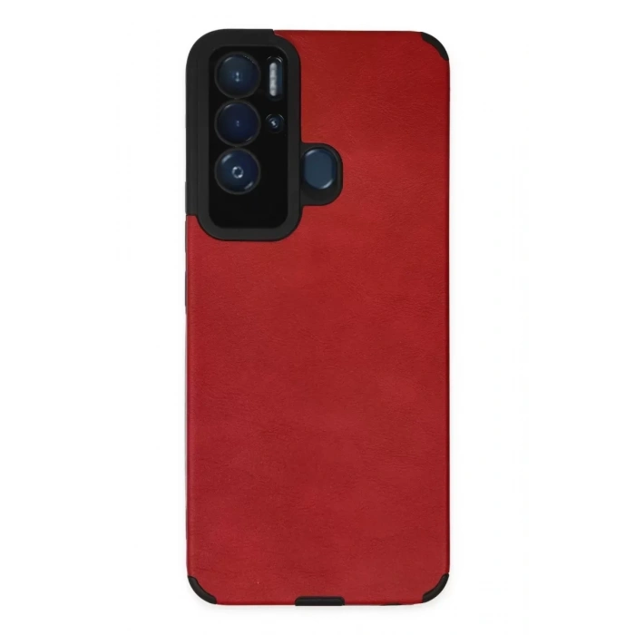 Tecno Pova Neo Kılıf Loop Deri Silikon - Kırmızı