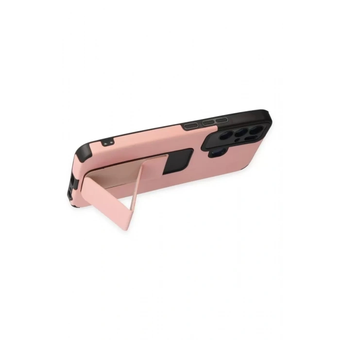 Tecno Pova Neo Kılıf Mega Standlı Silikon - Pudra