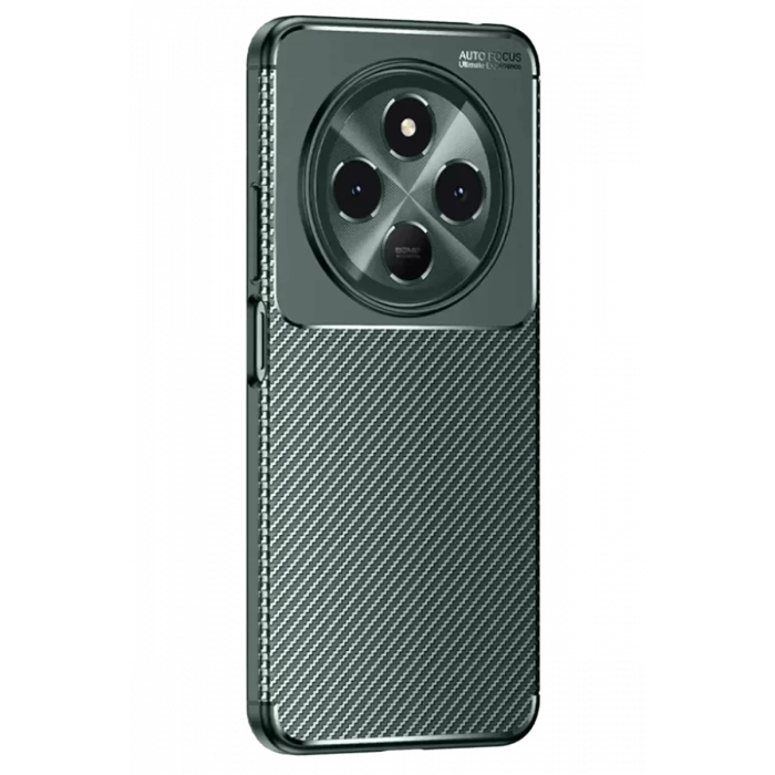 Tecno Spark 30C Kılıf Auto Focus Karbon Kapak - Koyu Yeşil