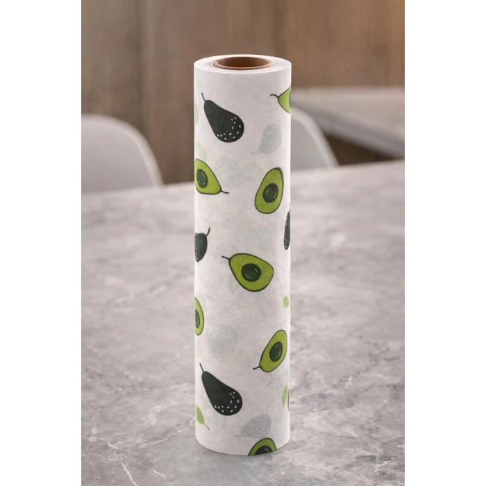 Tek Kullanımlık Kağıtlı Masa Örtüsü-Avokado -Kullan At Masa Örtüsü-24 Metre-16 Yaprak 100x150 Cm