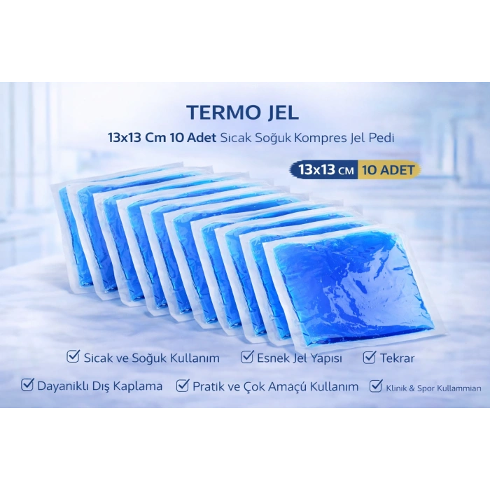 Termo Jel 13x13 Cm 10 Adet Sıcak Soğuk Kompres Jel Pedi