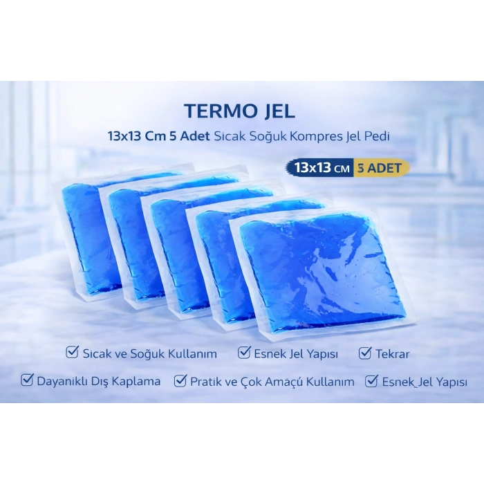 Termo Jel 13x13 Cm 5 Adet Sıcak Soğuk Kompres Jel Pedi