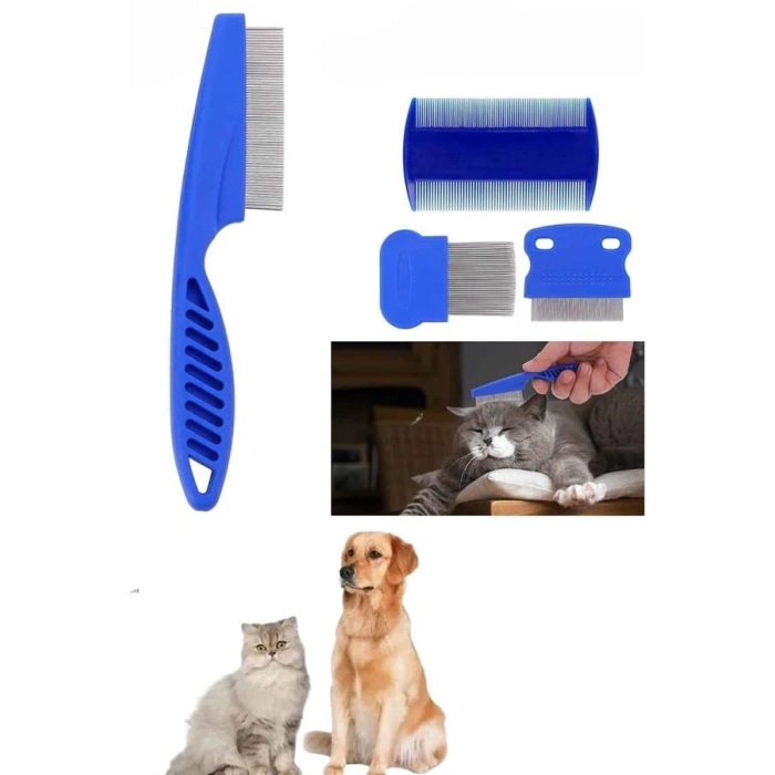 Tüy Fırçası Bit Tarağı Seti Evcil Hayvan Tüy Toplayıcı Bit Pire Önleyici Tarak