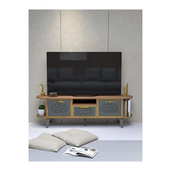 Tv Sehpası Mira 5030 Atlantik Gold 160 Cm 35 Cm 50 Cm