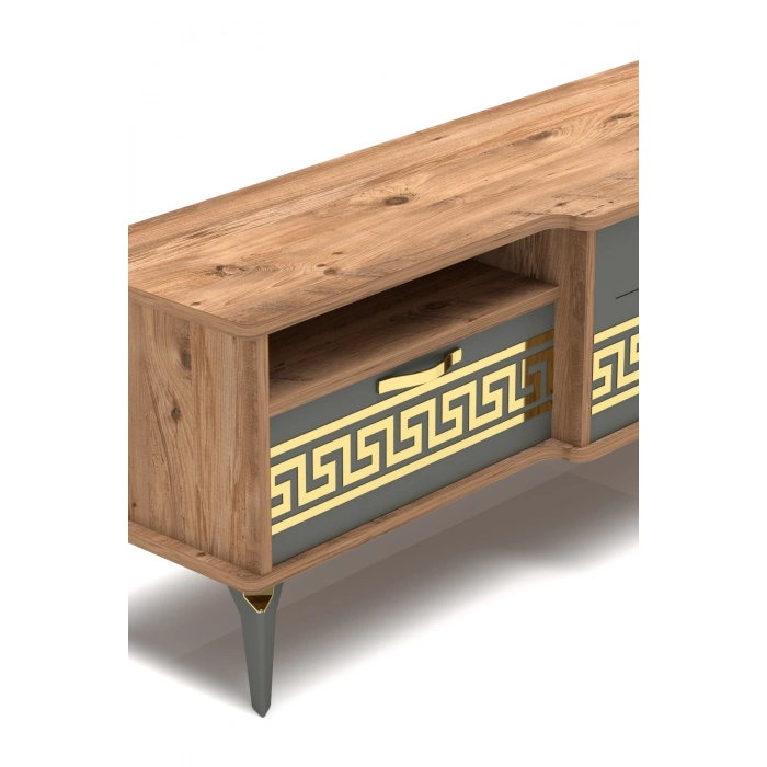 Tv Sehpası Tv Ünitesi 160 Cm Atlantik Çam Gold Mistral 5070