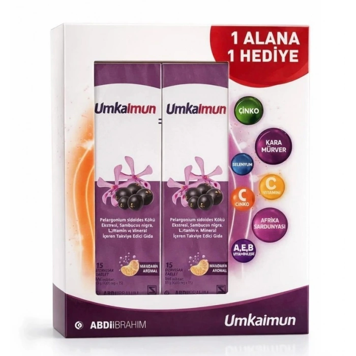 Umkaimun 15 Efervesan Tablet - 1+1 İkincisi Hediye