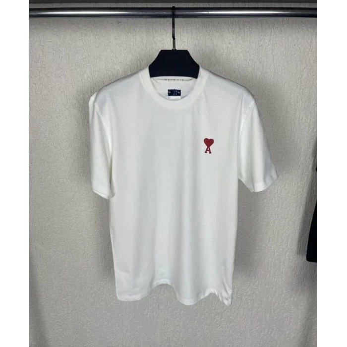 Unisex Bisiklet Yaka Baskılı Oversize T-Shirt - Beyaz