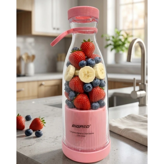 USB Şarjlı Mini Blender Taşınabilir Smoothie Yapıcı Hafif ve Pratik Tasarım